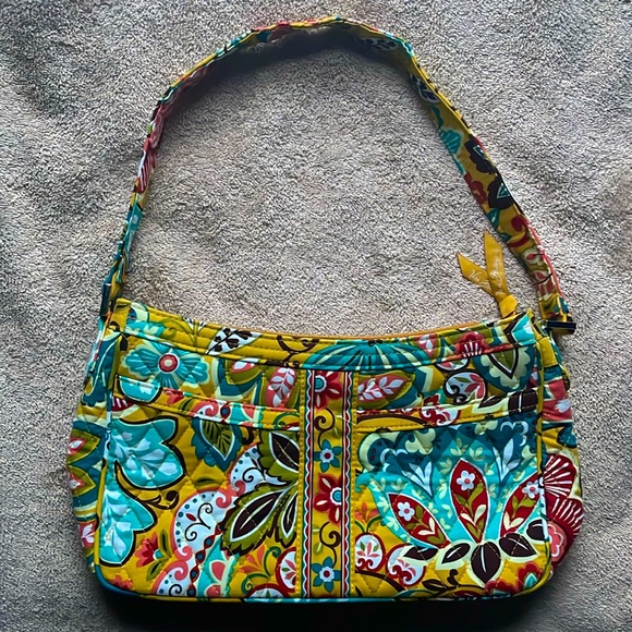Vera Bradley Handbags - Vera Bradley Yellow/Aqua Purse